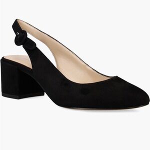 Pelle Moda Black Ulla Slingback Pump, 9